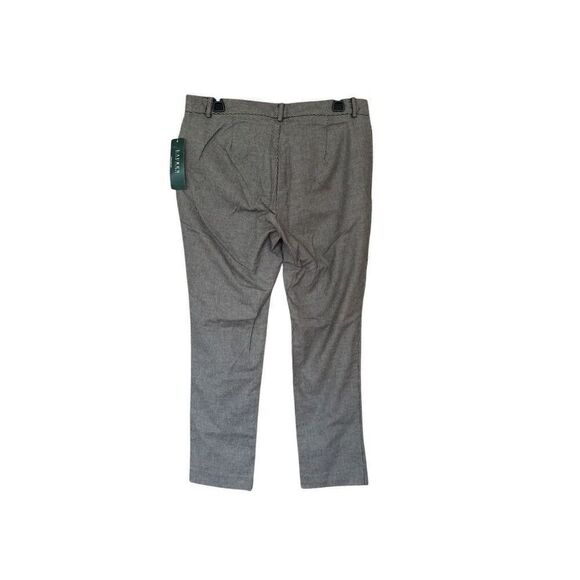 NWT Lauren Ralph Lauren Womens Black Cream Houndstooth Trouser Pants Size 8 - Picture 7 of 12